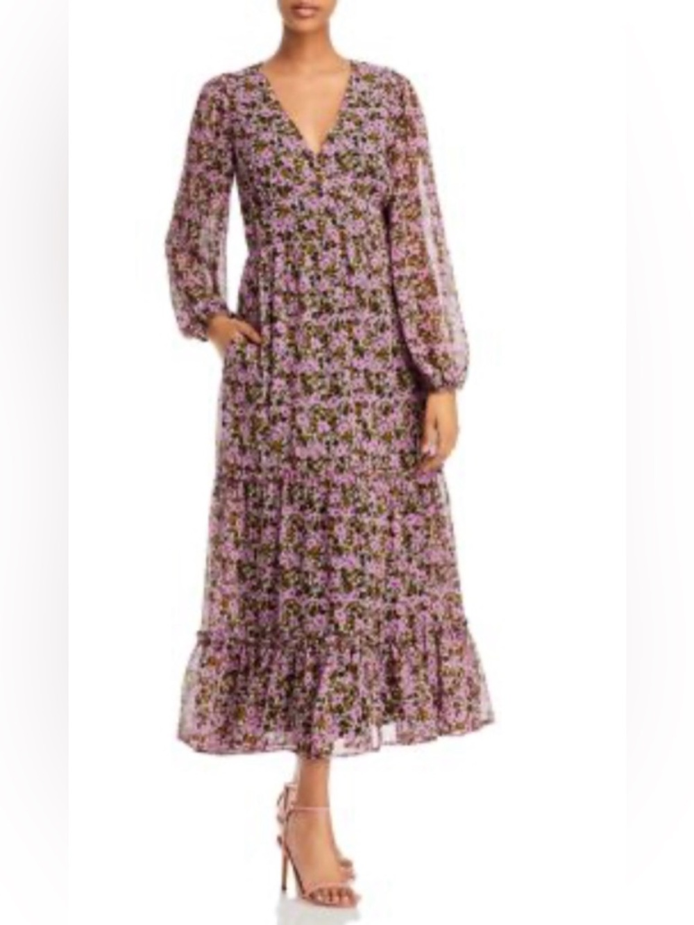 Lost + Wander Lavender Floral Maxi Dress size small